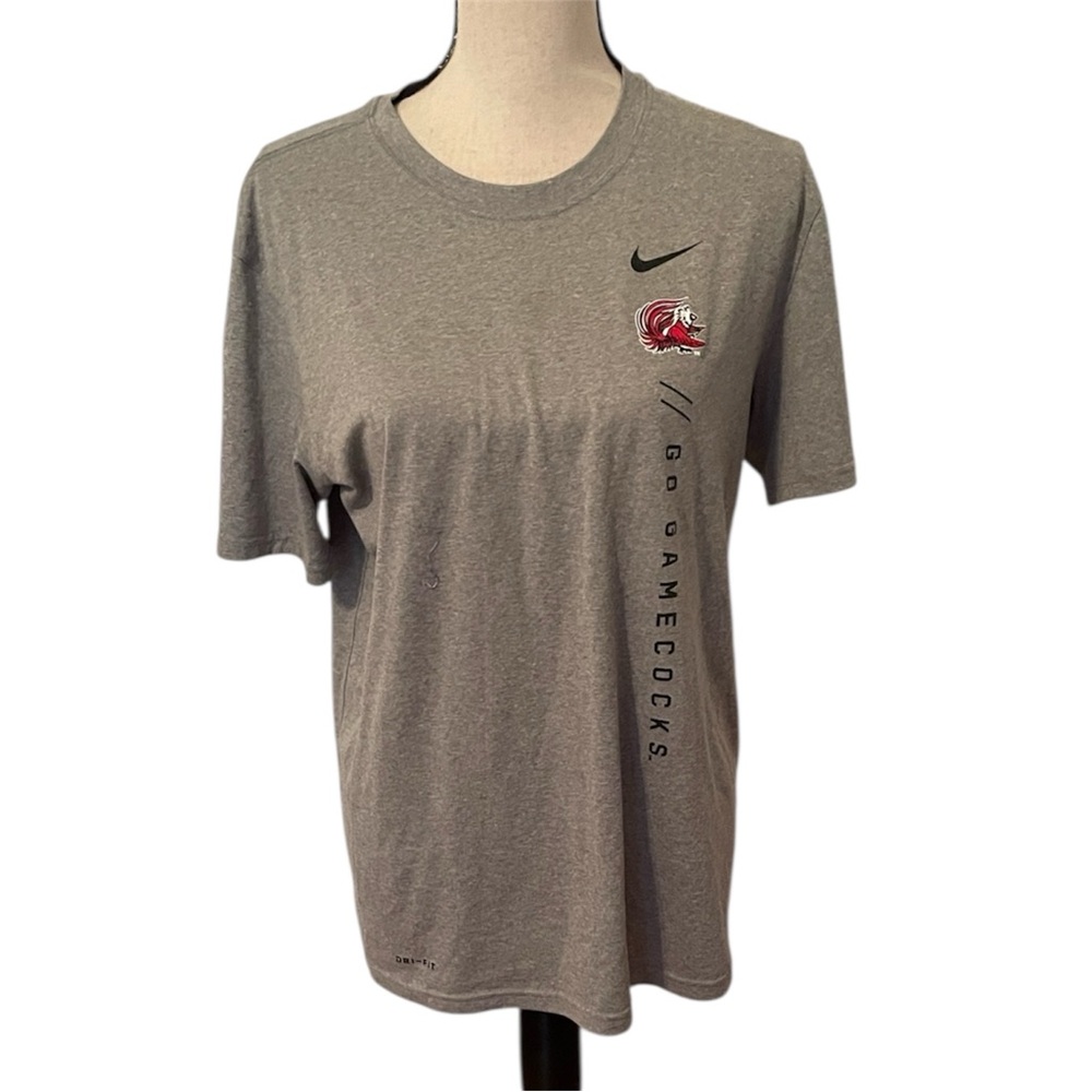 Nike Dri-Fit Gray South Carolina Go Gamecocks Men's Tee Size M Athletic Cut EUC